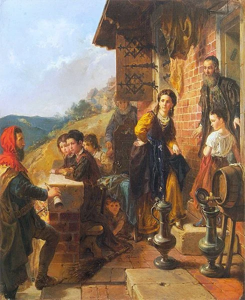 Kazimierz Wielki u Esterki, Władysław Łuszczkiewicz, Lwowska Galeria Sztuki.
