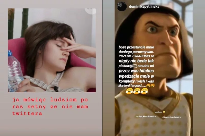Olga i jej posty w necie.