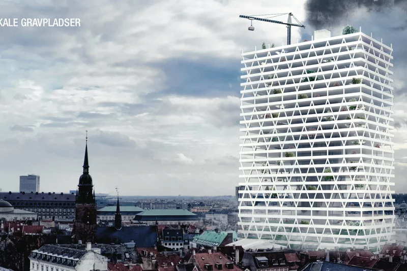 Student architektury z Norwegii proponuje "wertykalne cmentarze"