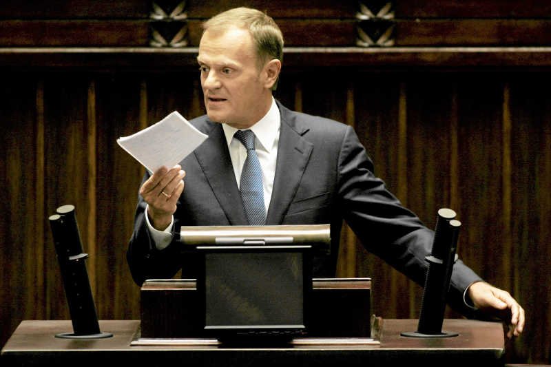 Donald Tusk w czasie debaty sejmowej po ujawnieniu afery hazardowej w 2009 roku.