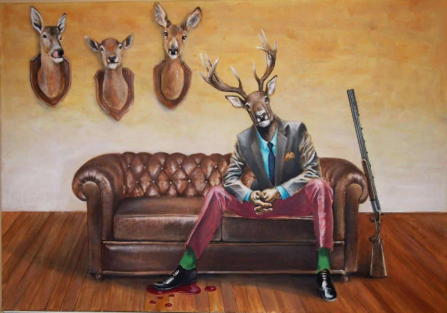 Hunter, akryl na płótnie, 120x80 cm