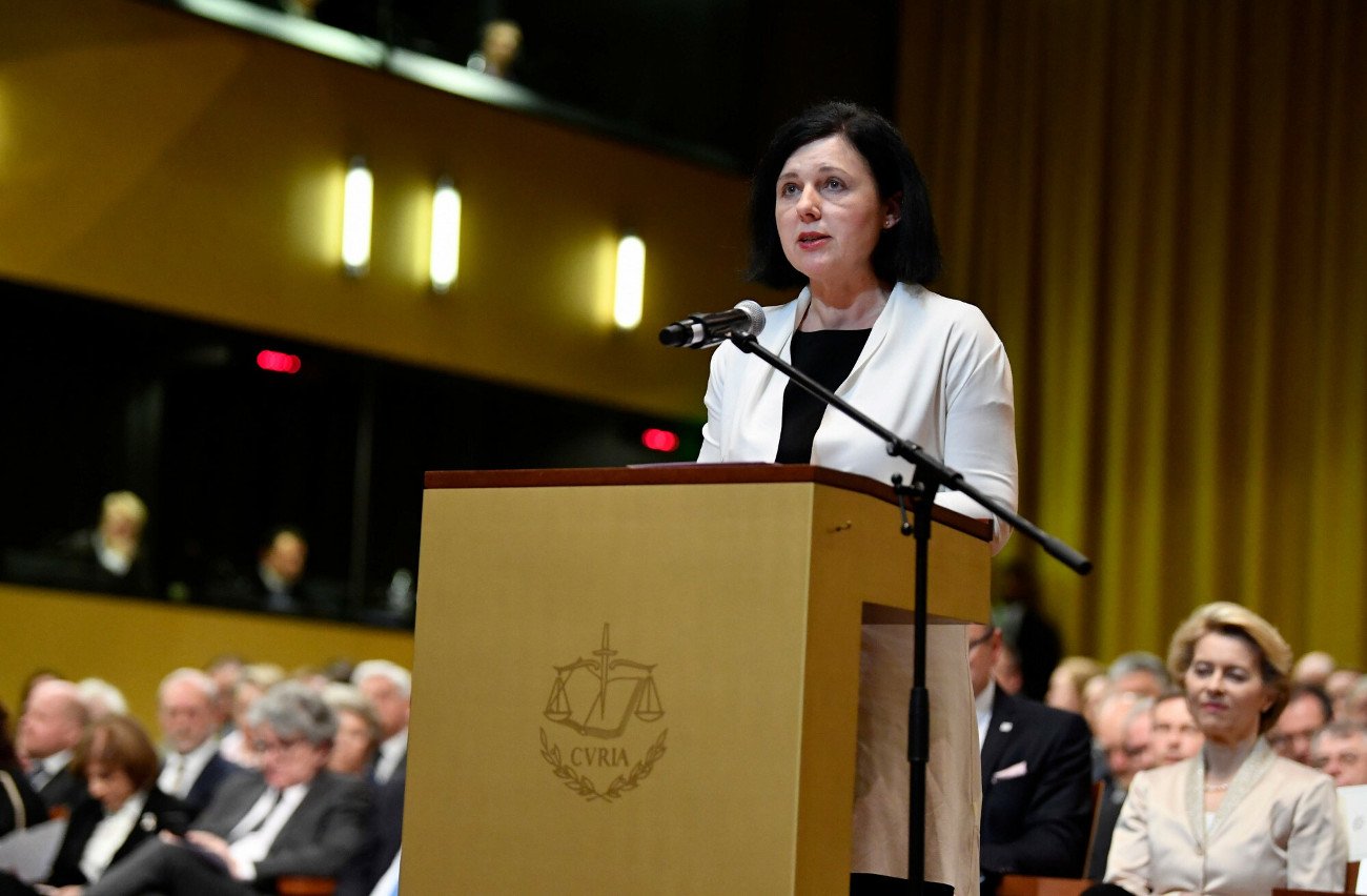 Wiceszefowa Komisji Europejskiej Vera Jourova w Trybunale Sprawiedliwości Unii Europejskiej.