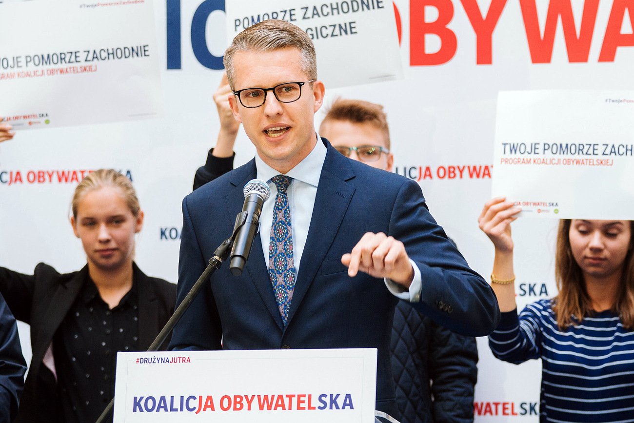 Poseł Arkadiusz Marchewka z KO.