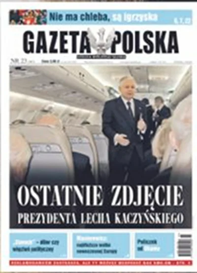 Tak ma wyglądać jutrzejsza okładka "Gazety Polskiej"