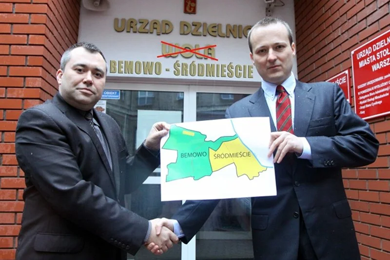 Burmistrz Bemowa Jarosław Dąbrowski i Śródmieścia Wojciech Bartelski