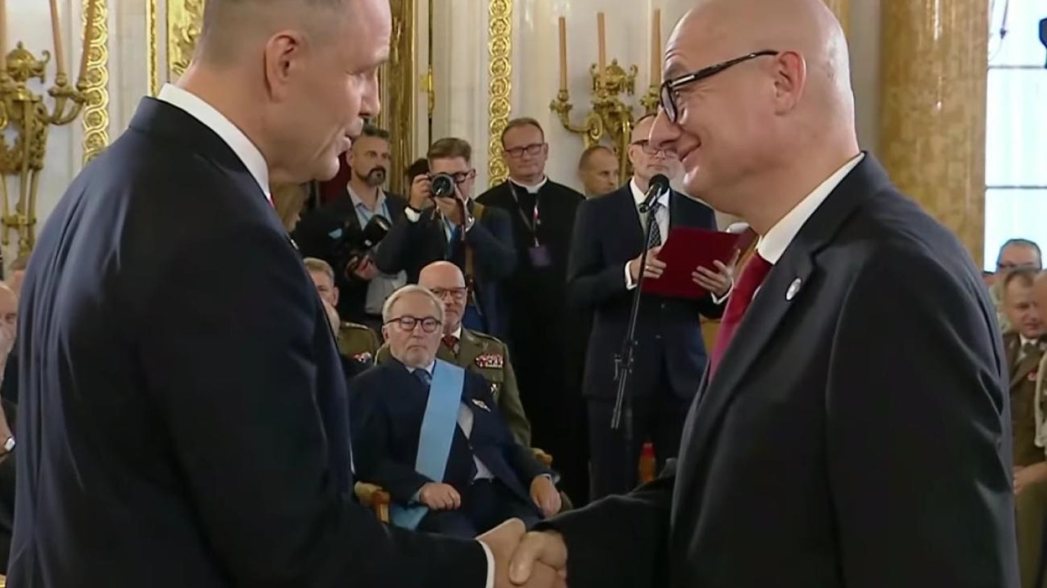 Wymowny politycznie obrazek na Zamku Królewskim.