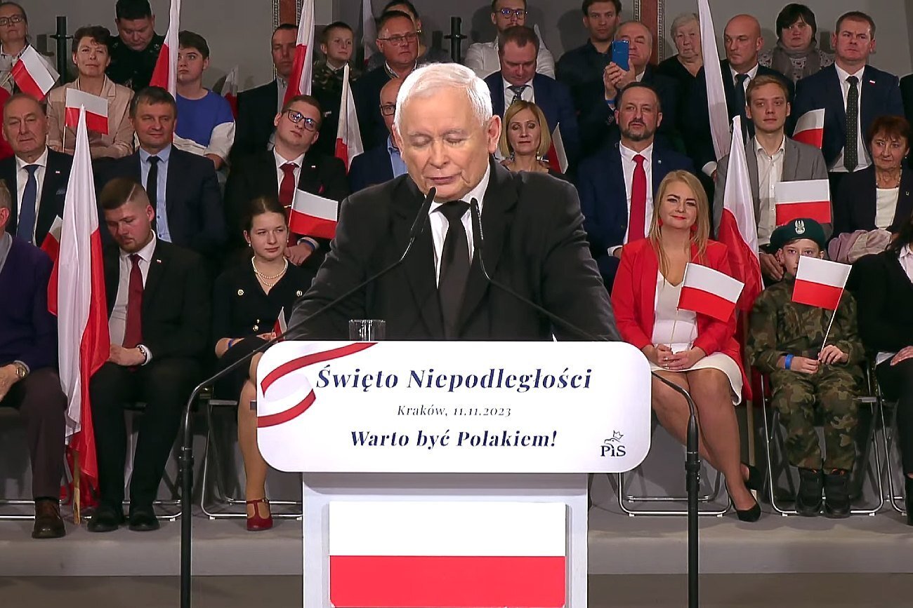 Jarosław Kaczyński w Krakowie.