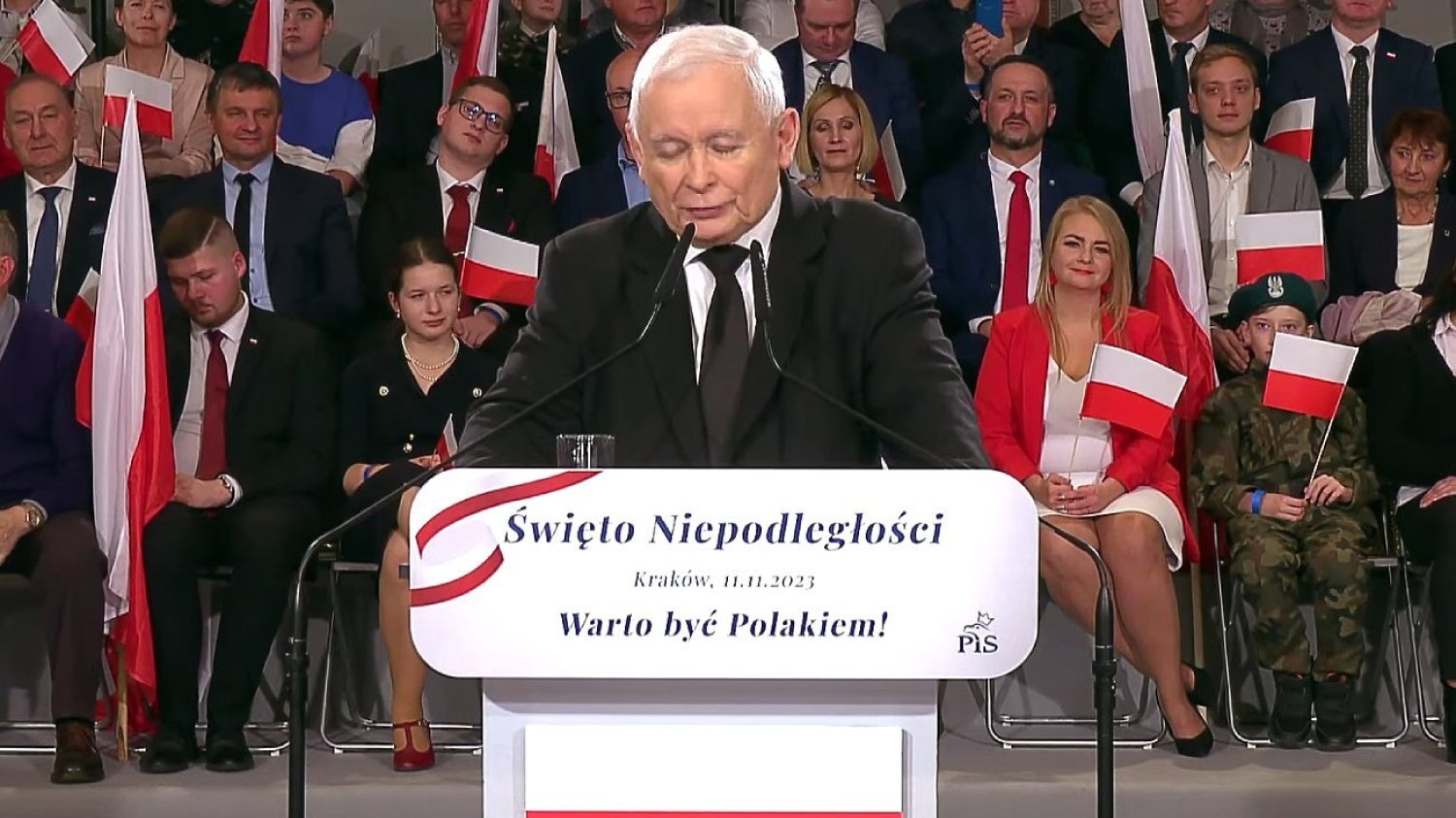 Jarosław Kaczyński w Krakowie.