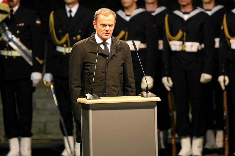 Donald Tusk podczas uroczystości na Westerplatte zapowiedział interwencję zbrojną w Syrii. (Zdjęcie z 2011 r.)