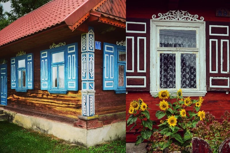 Jadąc do Białowieży, przejeżdżamy przez szlak Krainy Otwartych Okiennic. Warto na chwilę się "zgubić", by zachwycić się cudowną architekturą
