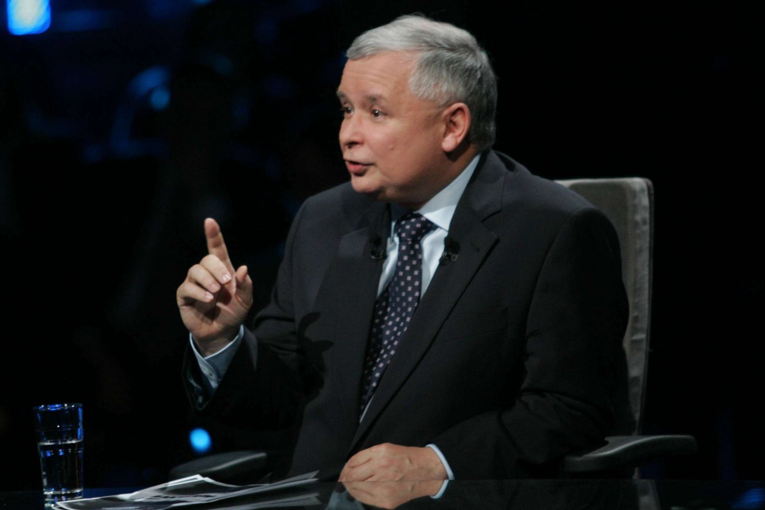 Jarosław Kaczyński w programie TVN-u "Teraz My" w 2007 roku