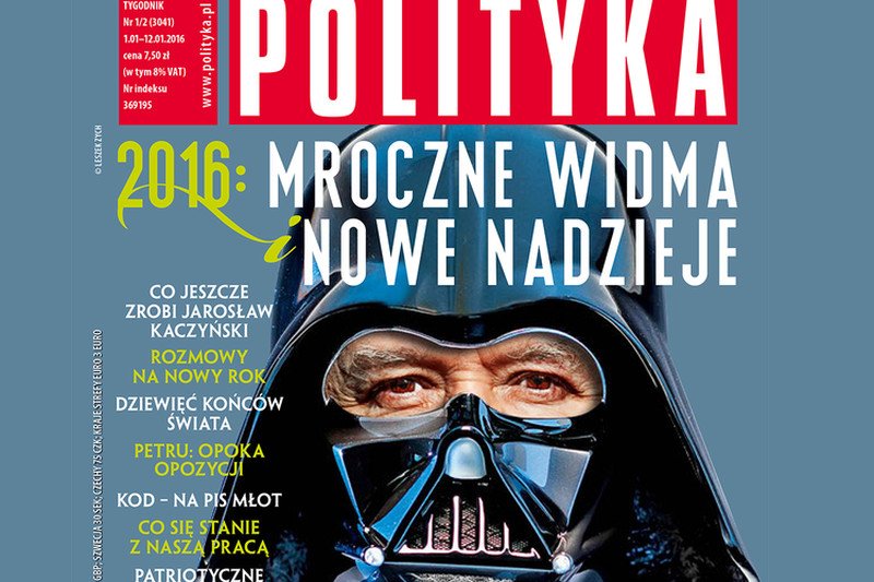 Najnowsza okładka "Polityki" pokazuje Jarosława Kaczyńskiego w masce Darth Vadera.