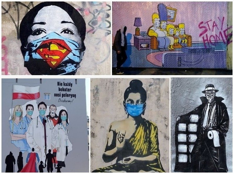 Najlepsze murale i graffiti na świecie w czasach pandemii covid-19.