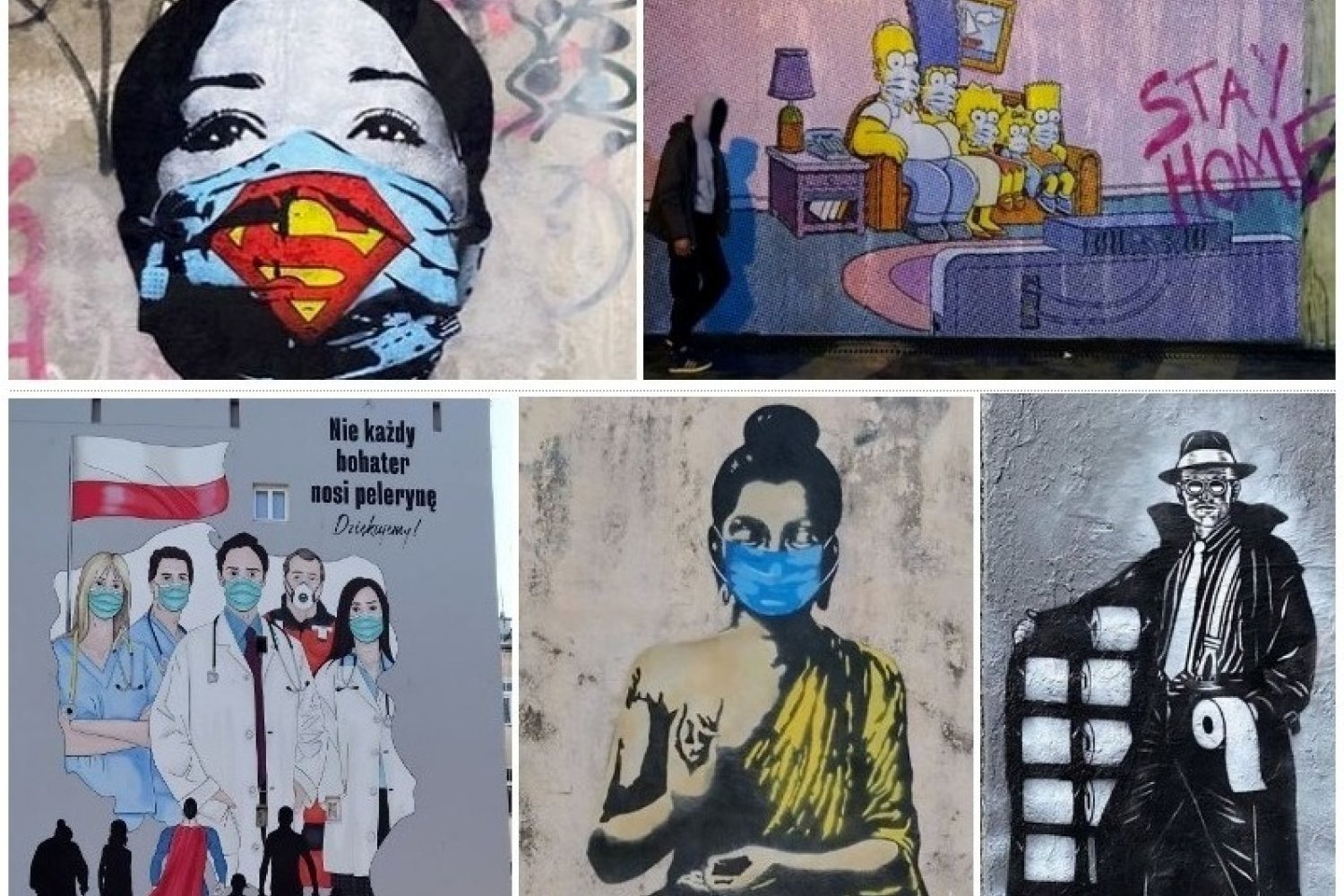 Na ponad 60 miejsc na liście najlepszych graffiti, które pojawiły się w przestrzeni miejskiej na świecie od początku pandemii koronawirusa, naTemat.pl zajęło 29. miejsce. Najlepsze murale i graffiti na świecie w czasach pandemii covid-19.