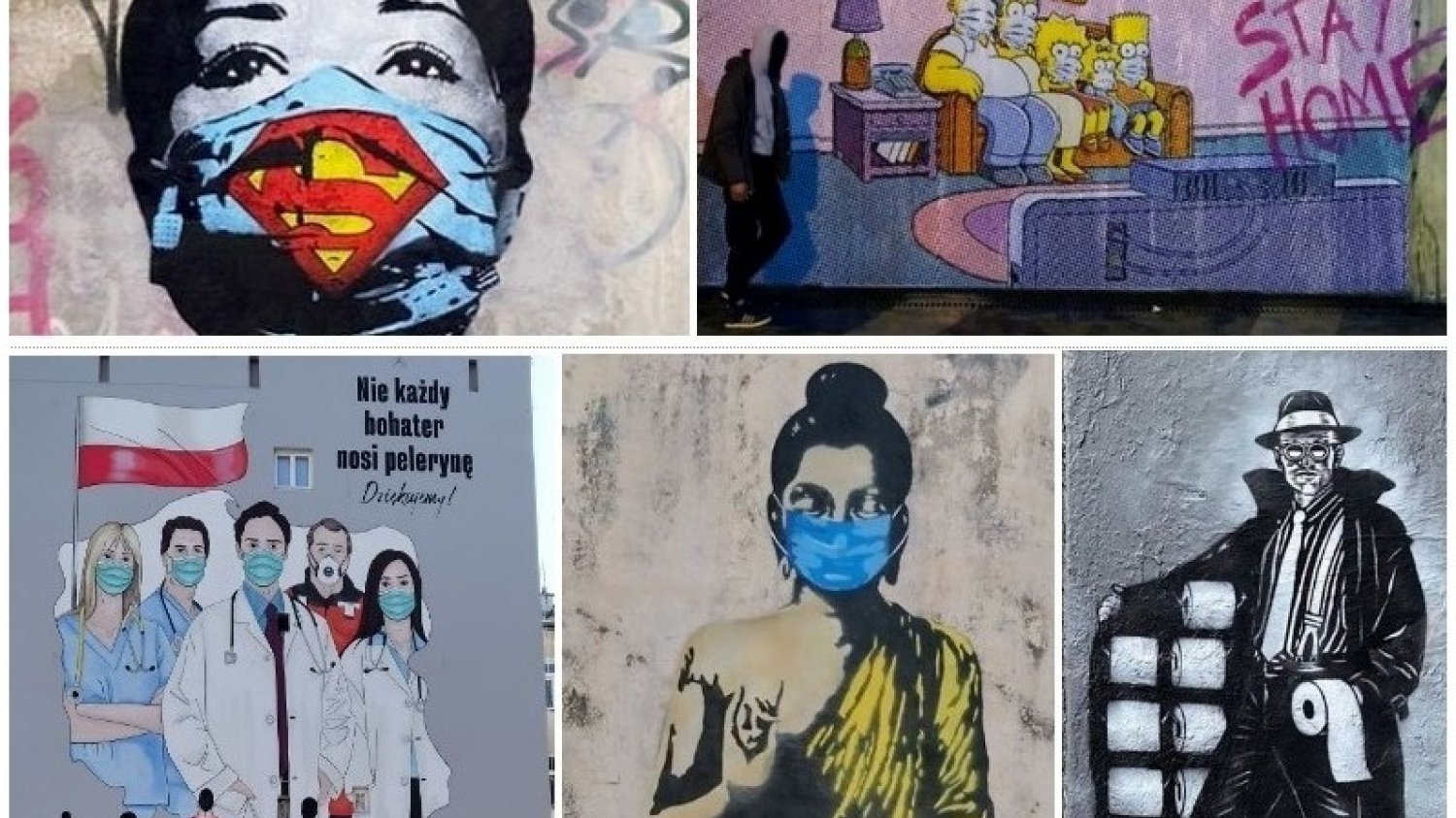 Najlepsze murale i graffiti na świecie w czasach pandemii covid-19.