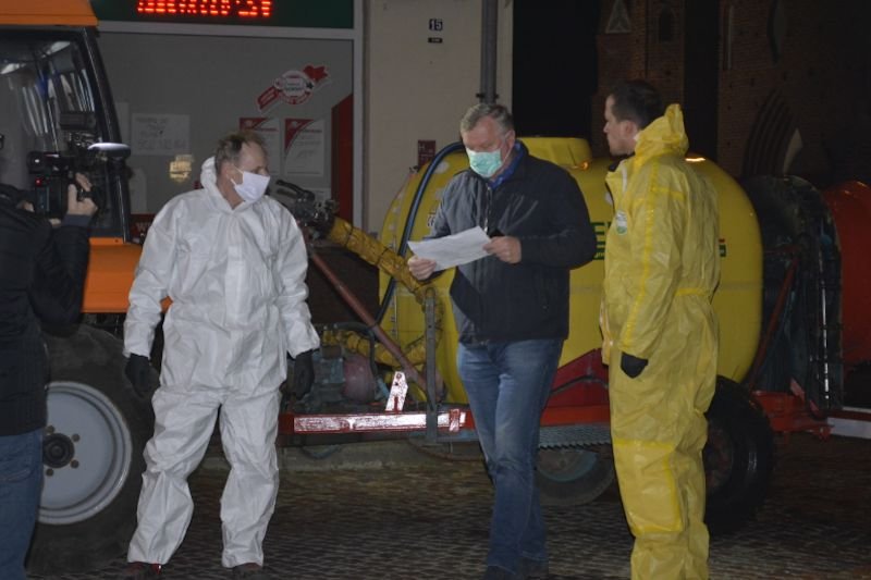 Radni z Nowego Miasta Lubawskiego zorganizowali dezynfekcję miasta.