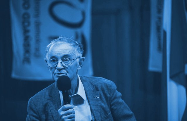 Prof. Wiktor Osiatyński podczas spotkania pt. " Demokracja a demokracja ludowa".