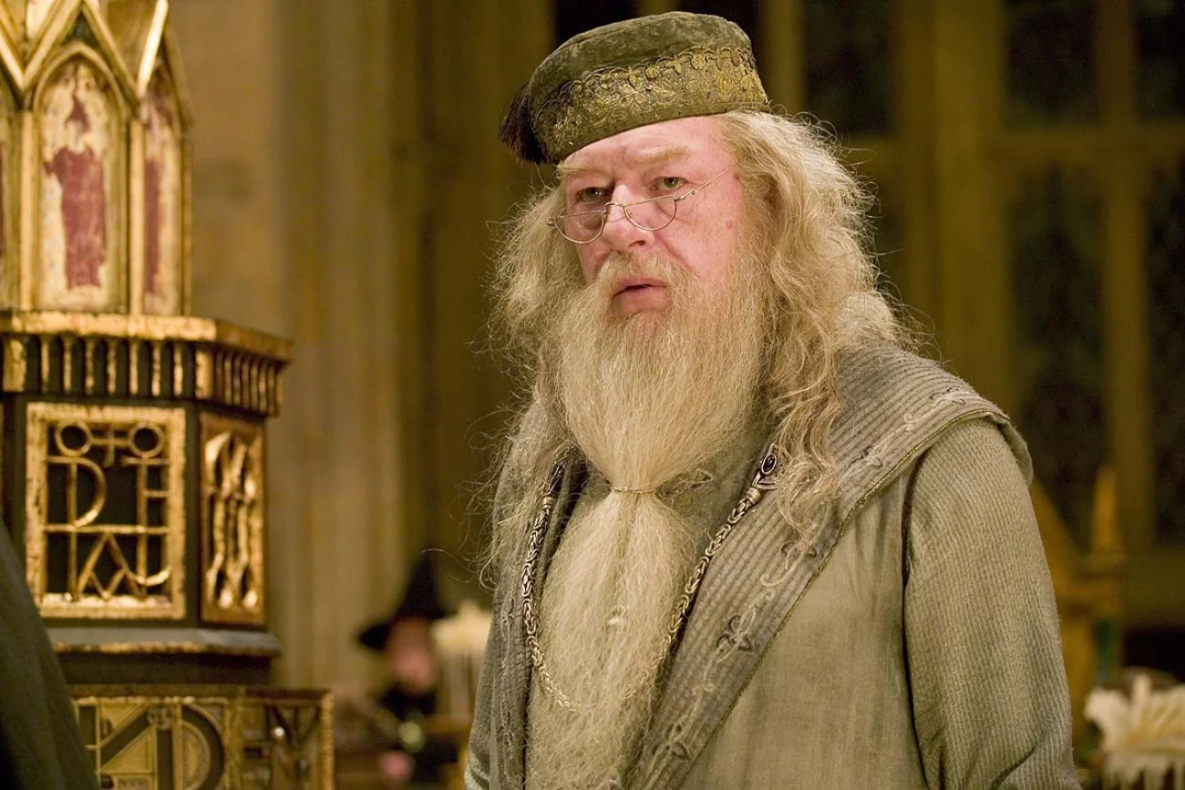 Michael Gambon w filmie "Harry Potter i Czara Ognia".