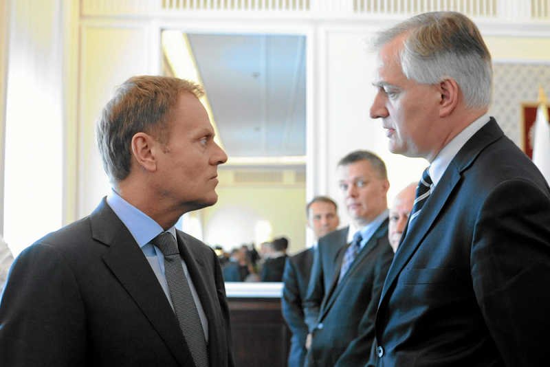 Donald Tusk i Jarosław Gowin starli się na posiedzeniu klubu PO w Jachrnace