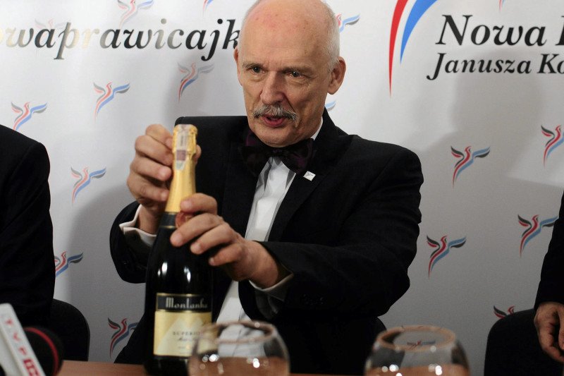 Fantastyczny sondaż dla Korwin-Mikkego. Może otwierać szampana?