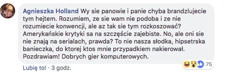 Agnieszka Holland ostro odpowiedziała na hejt na serial "1983".