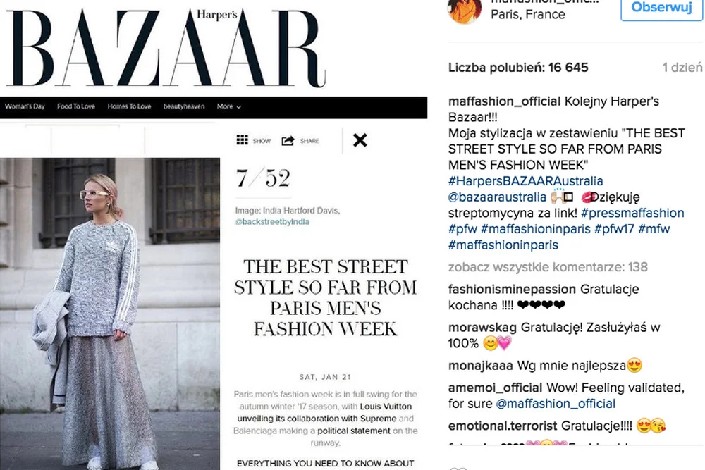 Maffashion jest na czele wszystkich rankingów prestiżowych blogerek.