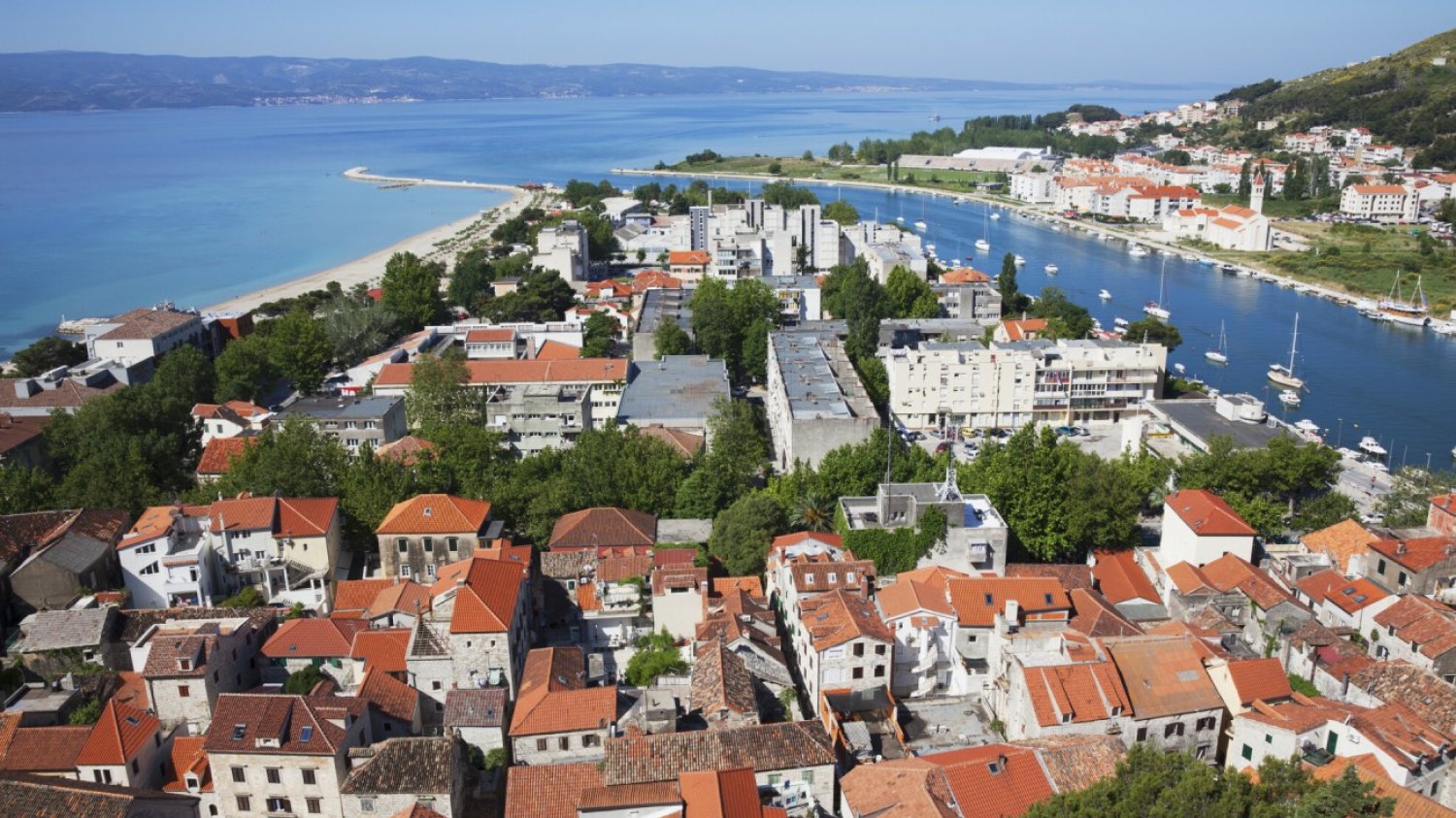 Miasto w Chorwacji z lotu ptaka