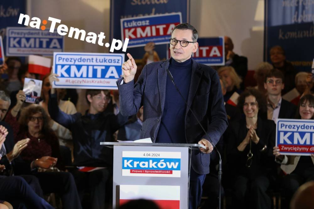 Były premier Mateusz Morawiecki na konferencji w Krakowie powoływał się na portal naTemat.pl.
