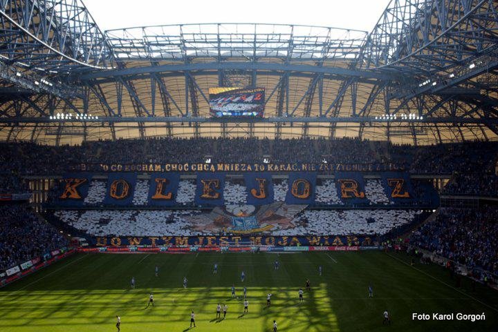 Jedna z opraw na meczu Lecha Poznań.