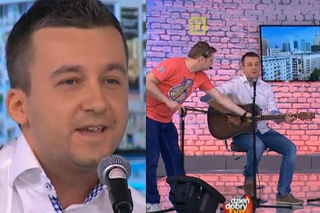 Krzysztof Skórzyński zaśpiewał w "Dzień Dobry TVN" piosenkę Mietka Szcześniaka "Zaczekam"