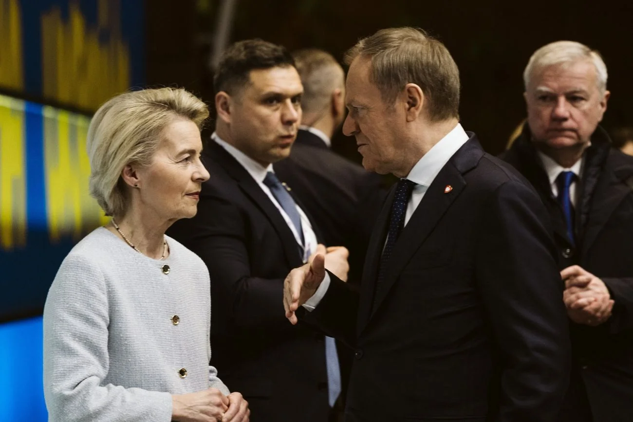 Ursula von der Leyen podczas rozmowy z Donaldem Tuskiem