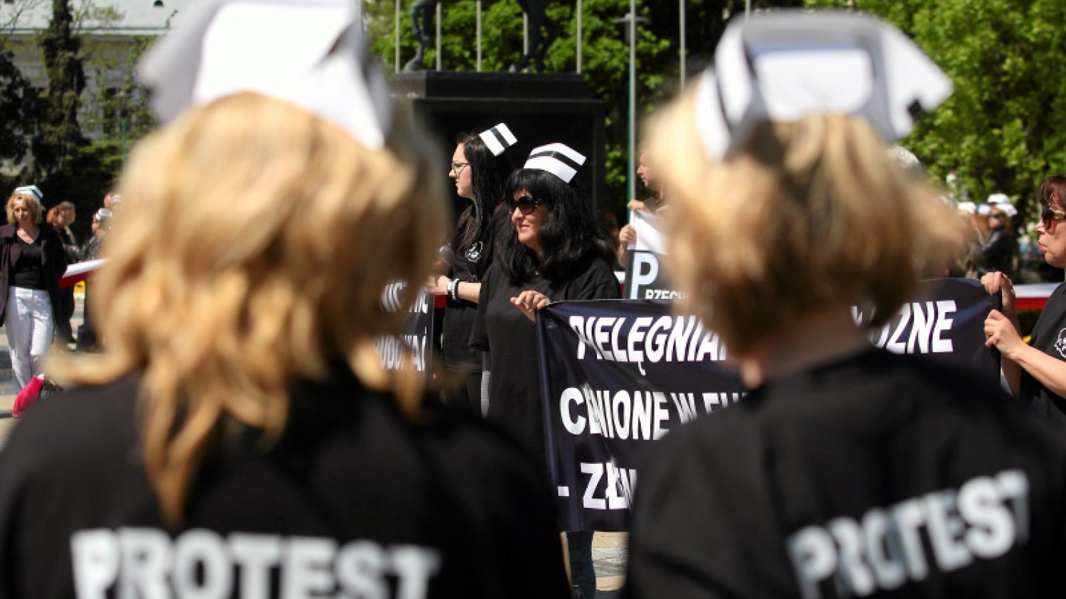 Na zdjęciu protest pielęgniarek w Lublinie, w 2015 r.  Zdjęcie jest tylko ilustracją do tekstu.