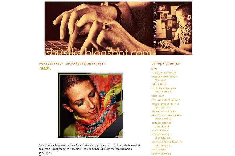Joanna Sałyga przez dwa lata opisywała swoje zmagania z chorobą na blogu