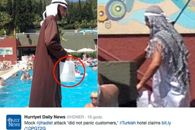 Inscenizacja zamachu terrorystycznego nie spodobała się wszystkim gościom hotelu