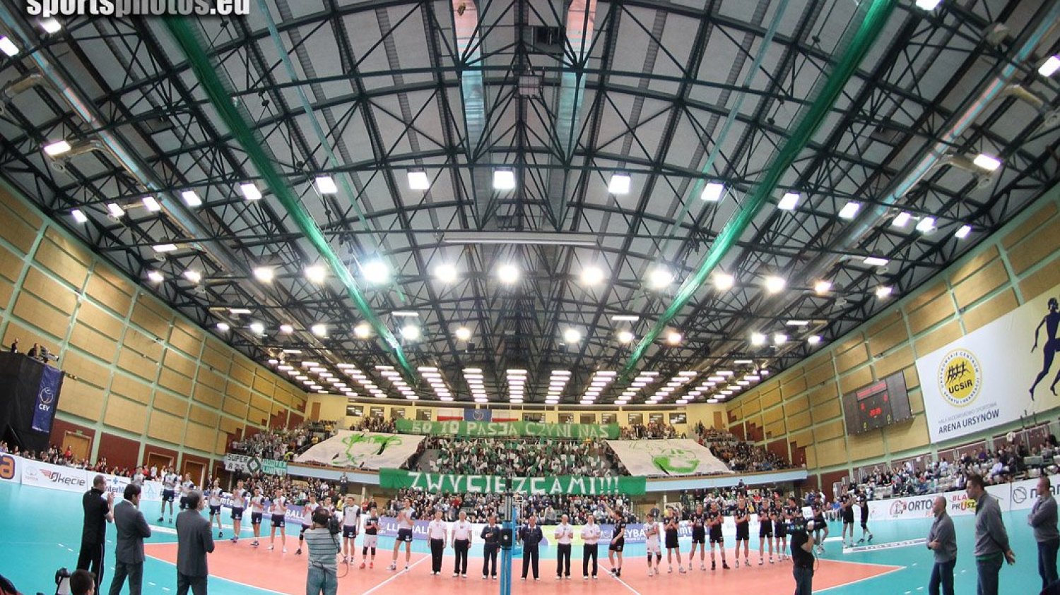 Oprawa meczu finałowego 2012 CEV Volleyball Challenge Cup - Men, 27.03.2012, AZS Politechnika Warszawska - Tytan AZS Częstochowa