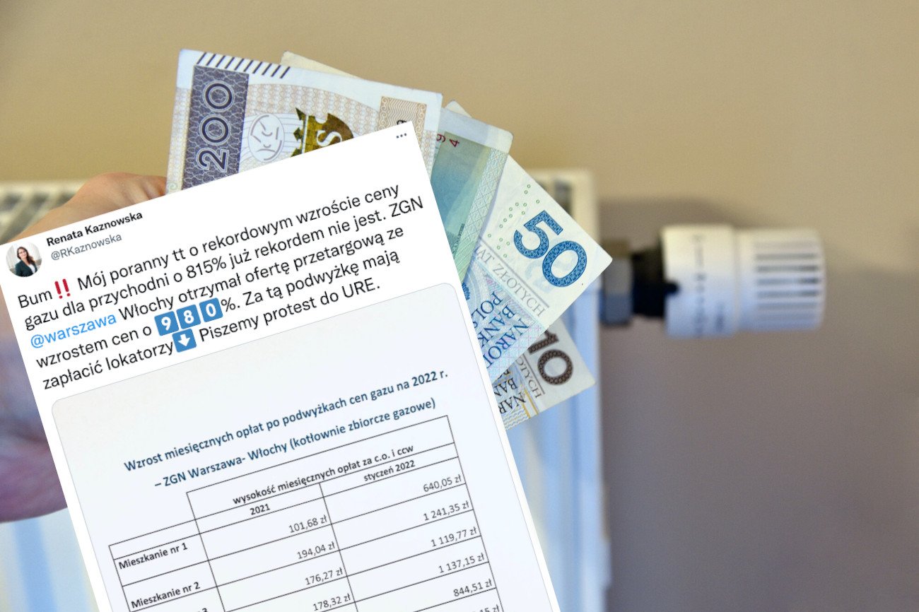 Podwyżki cen gazu o prawie 1000 proc.