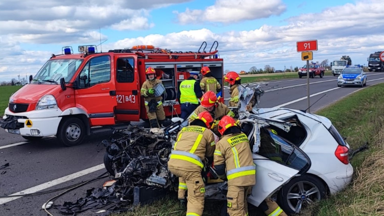 Wypadek w okolicy Chełmna.