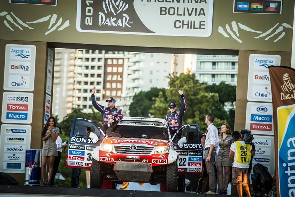 Adam Małysz na starcie Rajdu Dakar