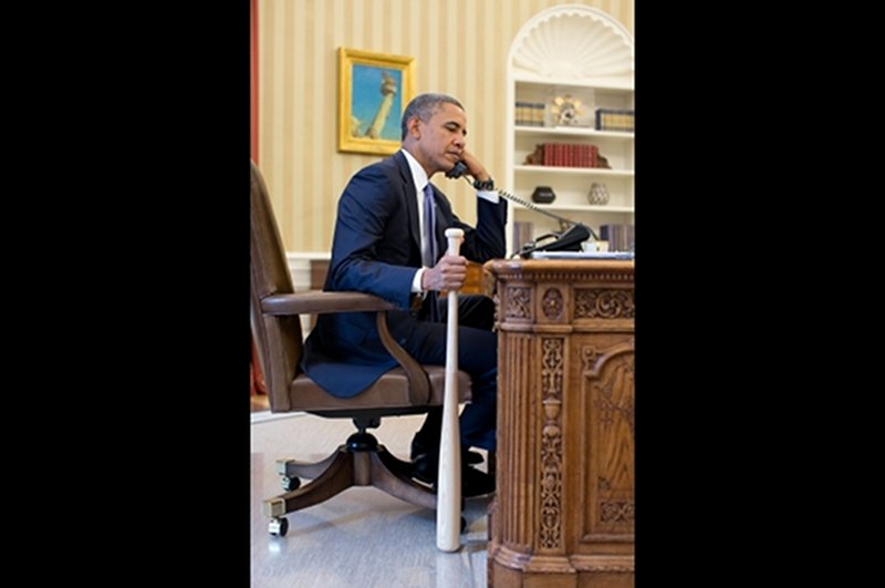 Barack Obama podczas rozmowy z prezydentem Turcji