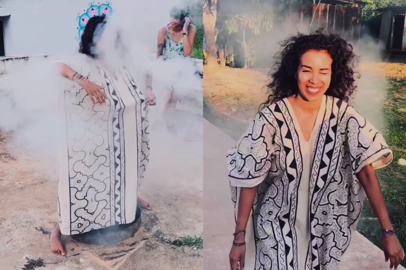 Tamara Gonzalez Perea okadzała się Palo santo. Internauci znowu ją wyśmiali