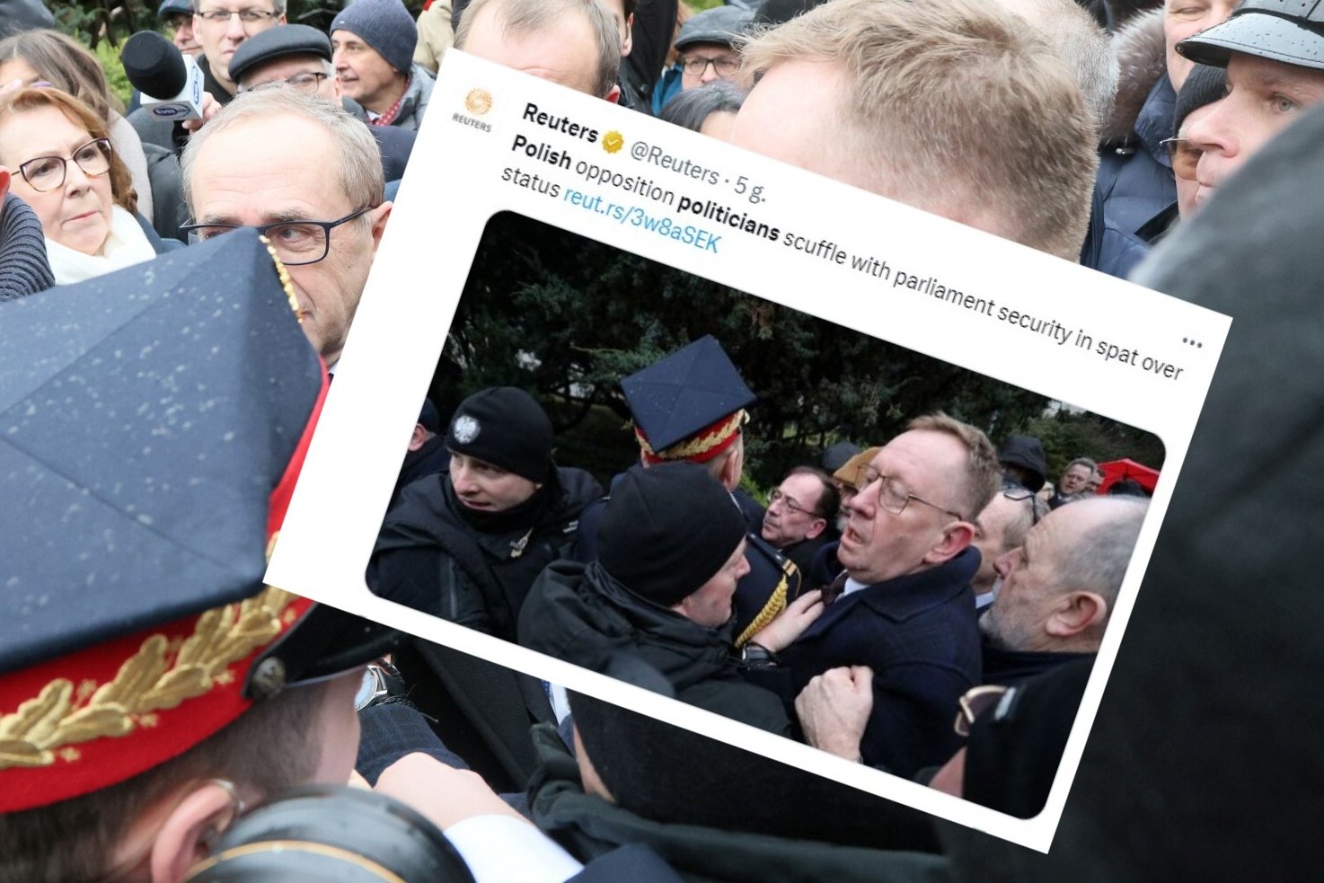 Awantura z Kamińskim i Wąsikiem przed Sejmem. Tak to widzą zachodnie media.