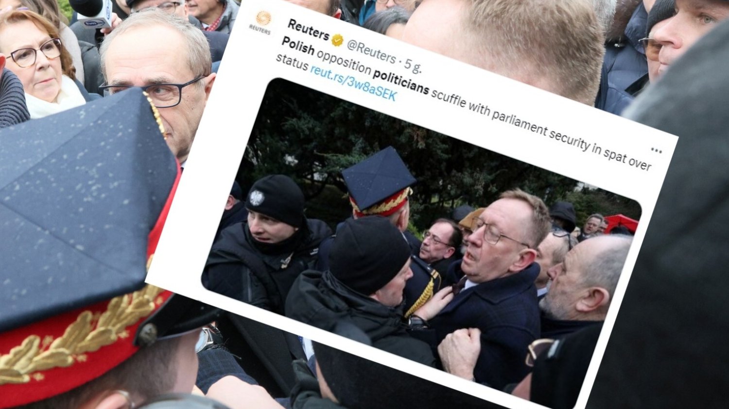 Awantura z Kamińskim i Wąsikiem przed Sejmem. Tak to widzą zachodnie media.
