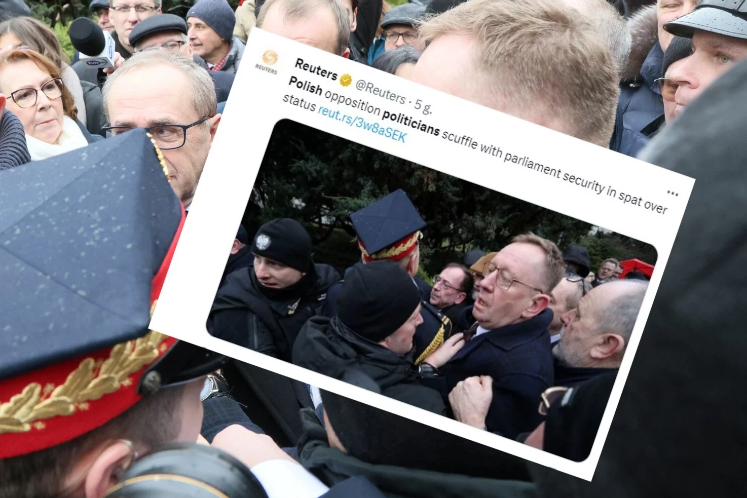 Awantura z Kamińskim i Wąsikiem przed Sejmem. Tak to widzą zachodnie media.