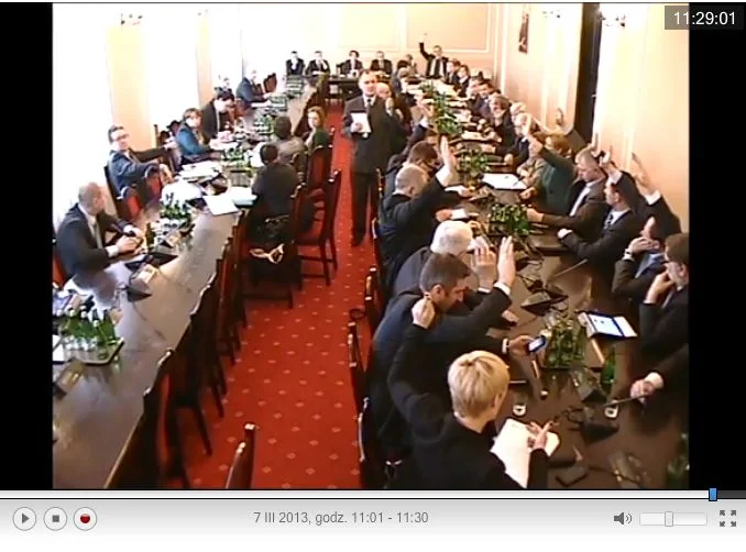 Posłowie i posłanki zasiadający w komisji w momencie odrzucenia projektu