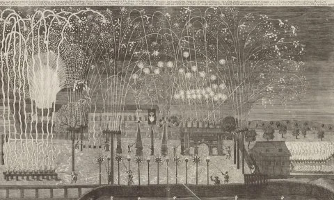 Fajerwerk z okazji zaślubin Ludwika VI von Hessen-Darmstadt z Elżbietą Dorotą von Sachsen-Gotha na zamku w Darmstadt 23 lutego 1667