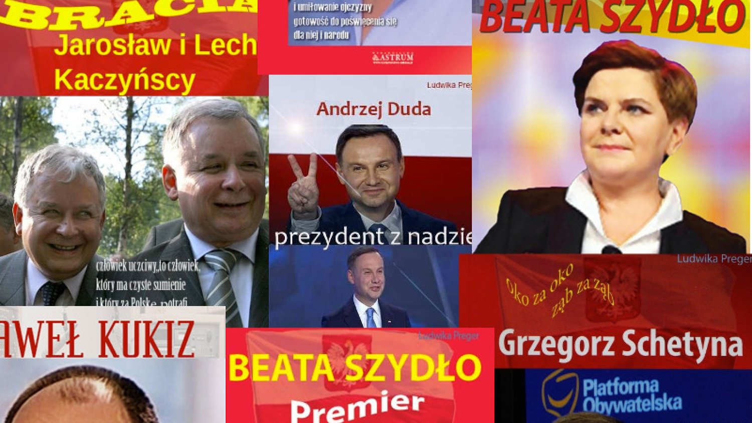 To okładki tylko niektórych książek Ludwiki Preger – autorki specjalizującej się w pseudobiografiach polityków, szczególnie tych z PiS.