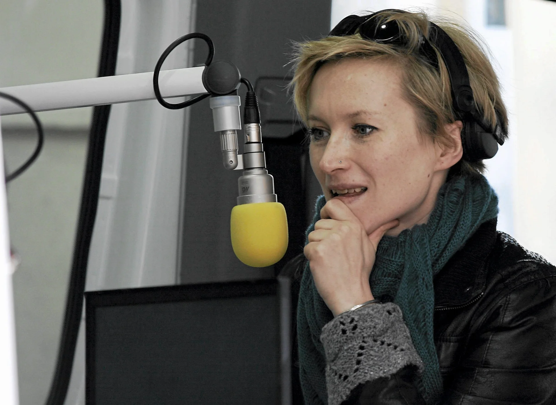 Agnieszka Szydłowska podczas audycji "Radiowy Dom Kultury"
