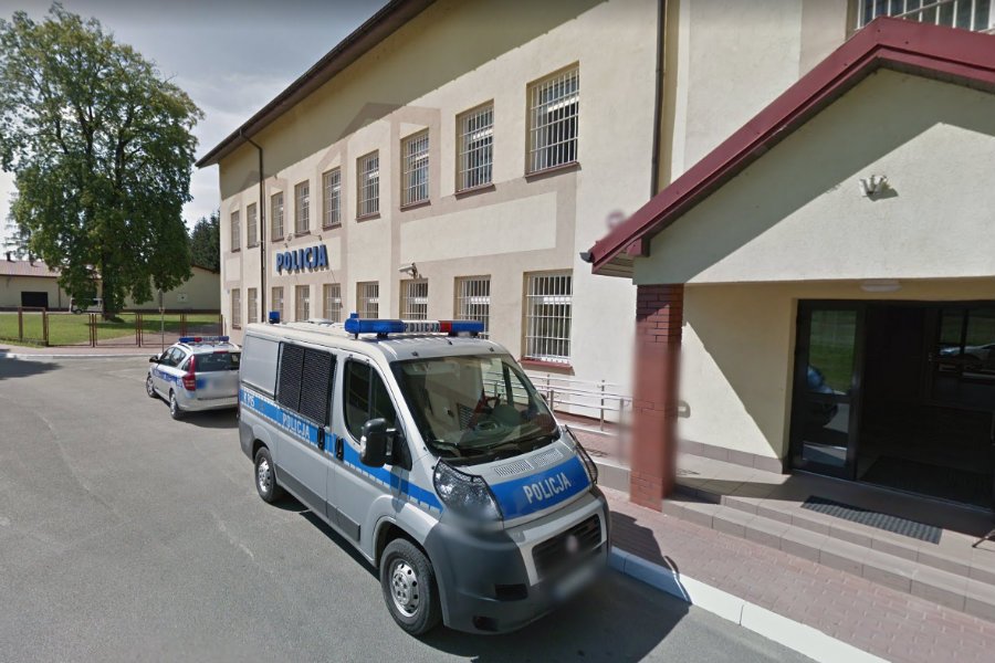 Komenda policji w Sanoku.