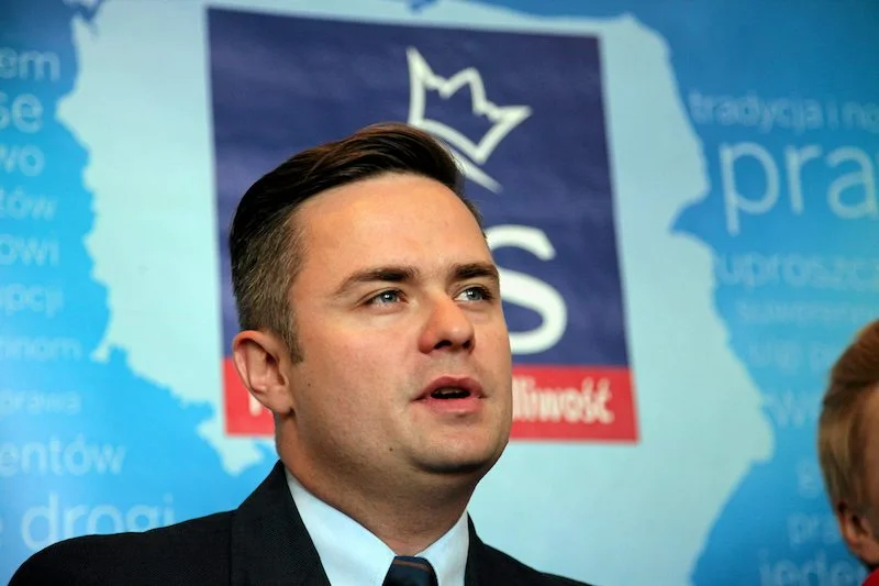 Adam Hofman, polityk PiS, rok 2014.