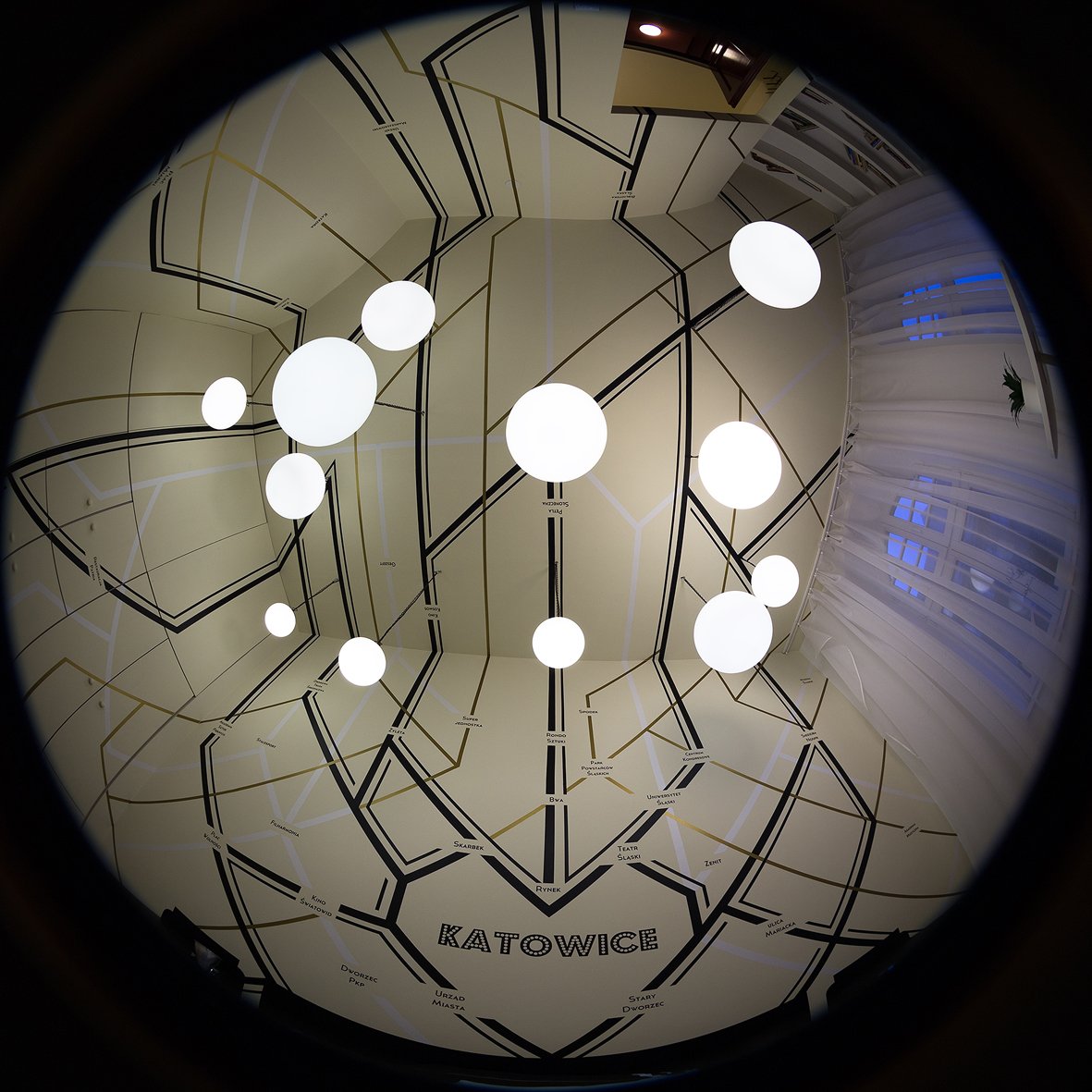 Katografika - muskowy pokój w Boutique Hostel Patria w Katowicach